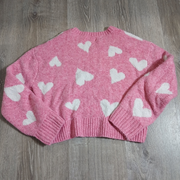 Jessica Simpson Pink and White Heart Sweater - Picture 5 of 5